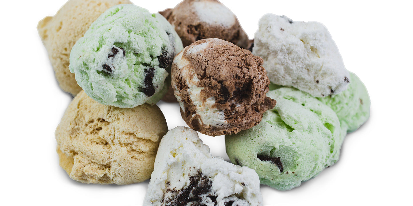 Pile of freeze-dried ice cream